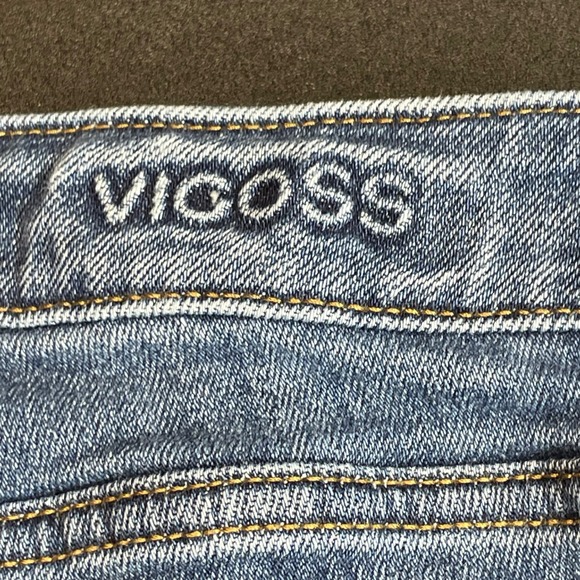 Vigoss Marley Flare Whiskered Jeans Blue Medium Wash Denim Womens Size 33 - Picture 4 of 14